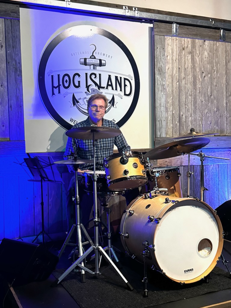 Drummer behind the kit
