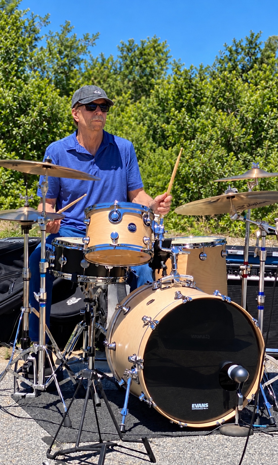Drummer playing an outdoor show